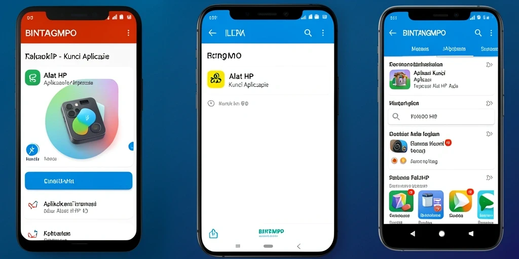 Antarmuka BINTANGMPO yang intuitif untuk mengunci aplikasi.