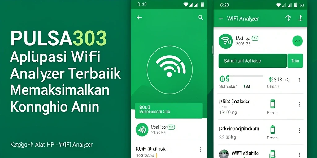 Antarmuka utama PULSA303 menampilkan analisis WiFi secara real-time.