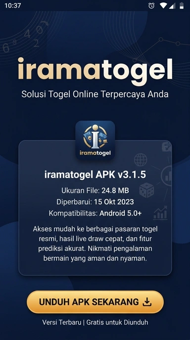 Tampilan halaman APK iramatogel